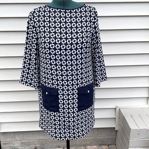 Nautica Blue and Cream Dress M